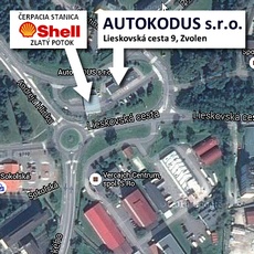 Poloha autoservisu AUTOKODUS Zvolen na mape